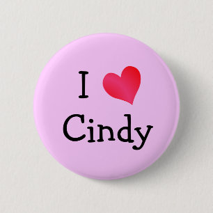 Badge Rond 5 Cm I Love Cindy