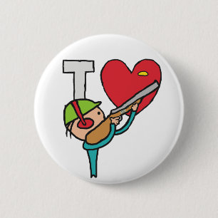 Badge Rond 5 Cm I Love Clay Pigeon Tir