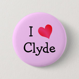 Badge Rond 5 Cm I Love Clyde
