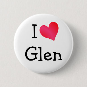 Badge Rond 5 Cm I Love Glen