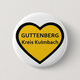 Badge Rond 5 Cm I Love Guttenberg, district de Kulmbach