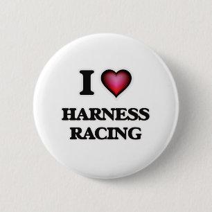 Badge Rond 5 Cm I Love Harness Racing