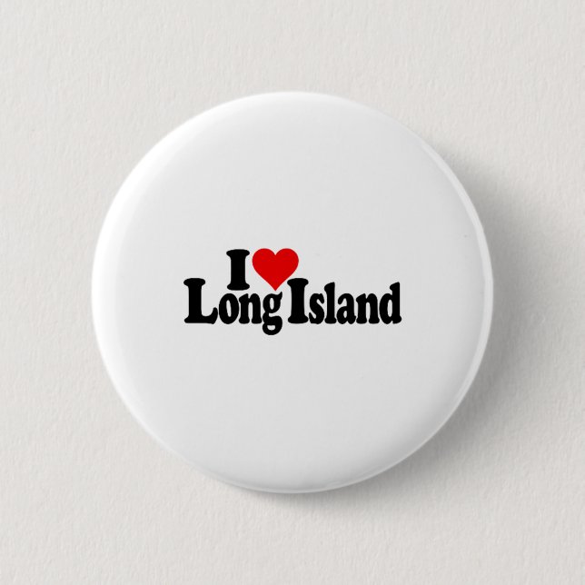 Badge Rond 5 Cm I Love Heart Long Island _1 (Devant)