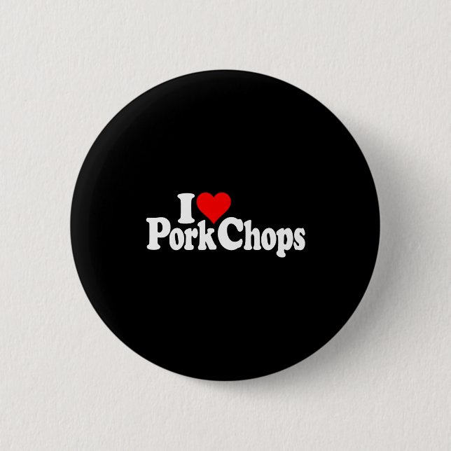 Badge Rond 5 Cm I Love Heart Rk Chops  (Devant)