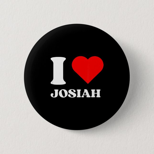 Badge Rond 5 Cm I Love Josiah I Heart Josiah Name Y2k Valentines D (Devant)