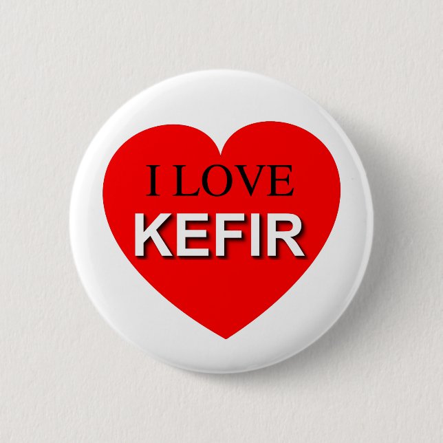 Badge Rond 5 Cm I Love Kefir (Devant)