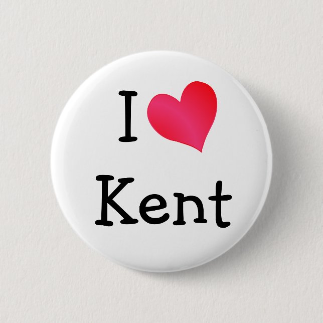 Badge Rond 5 Cm I Love Kent (Devant)