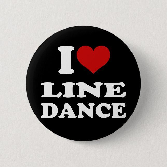 Badge Rond 5 Cm I Love Line Dance (Devant)