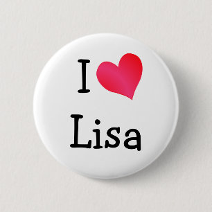 Badge Rond 5 Cm I Love Lisa