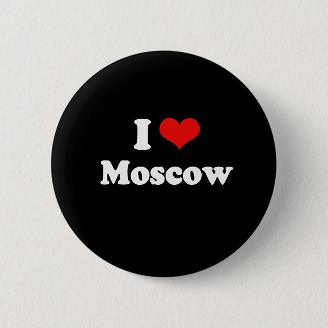 Badge Rond 5 Cm I Love Moscou Tshirt blanc (Devant)