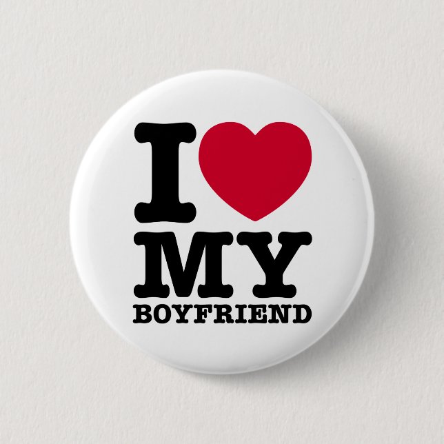 Badge Rond 5 Cm I LOVE MY Boyfriend (Devant)
