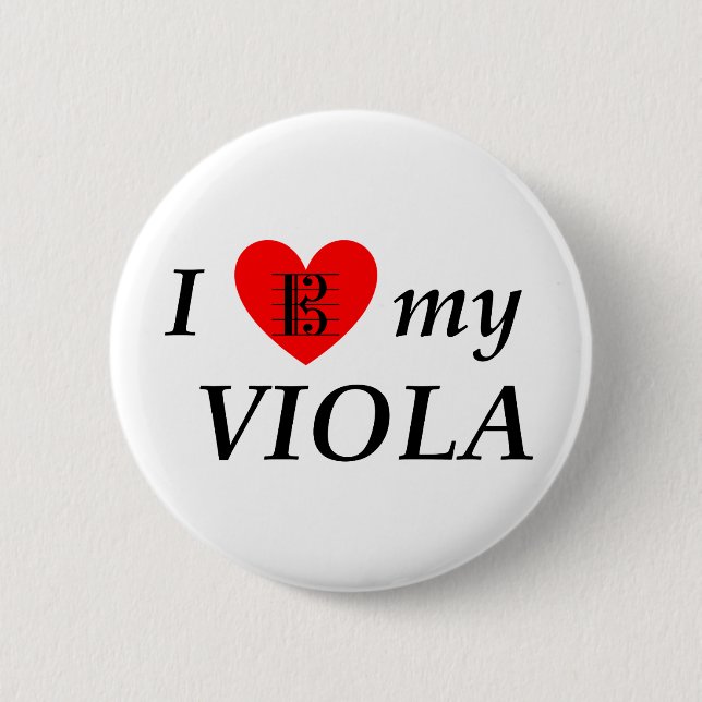 Badge Rond 5 Cm I Love My Viola (Devant)