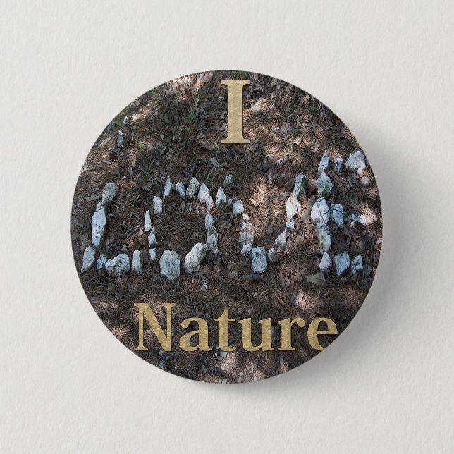 Badge Rond 5 Cm I Love Nature Vêtements et cadeaux (Devant)