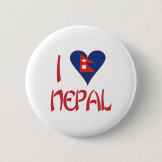 Badge Rond 5 Cm I Love Nepal