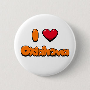 Badge Rond 5 Cm I Love Oklahoma