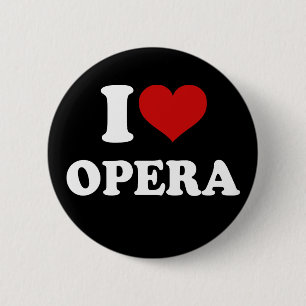 Badge Rond 5 Cm I Love Opera