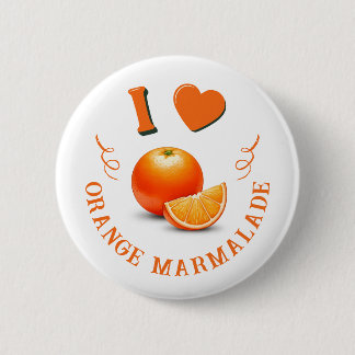 Badge Rond 5 Cm I Love Orange Marmalade