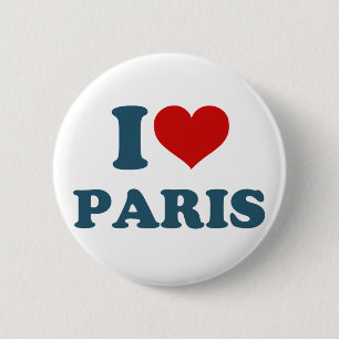 Badge Rond 5 Cm I Love Paris