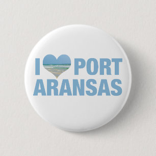 Badge Rond 5 Cm I Love Port Aransas Cute Texas Beach