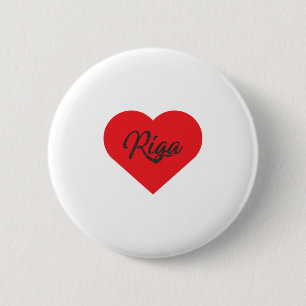 Badge Rond 5 Cm I Love Riga - Lettonie