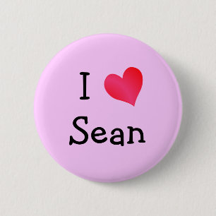 Badge Rond 5 Cm I Love Sean