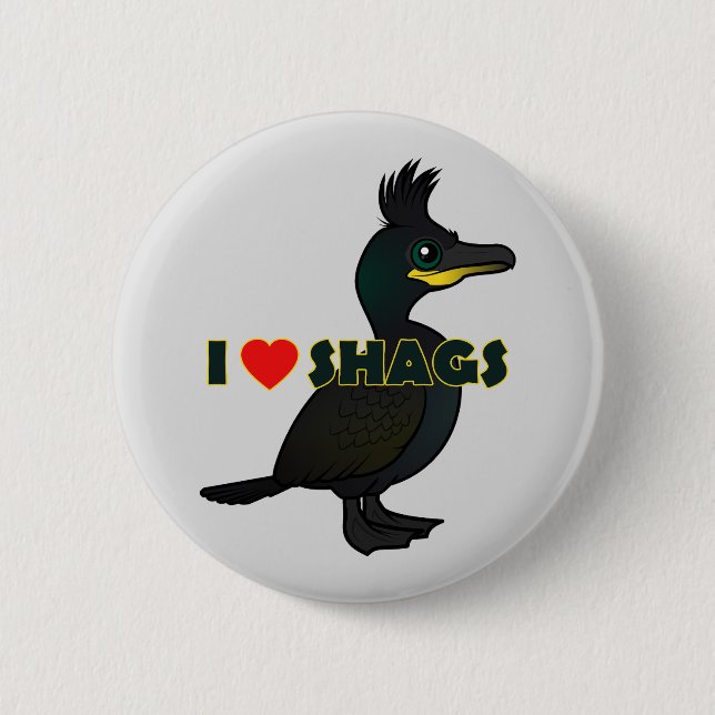 Badge Rond 5 Cm I Love Shags (Devant)
