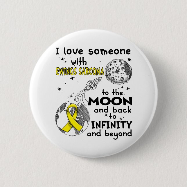 Badge Rond 5 Cm I love Someone with Ewings Sarcoma Awareness (Devant)