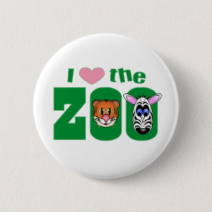 Badge Rond 5 Cm I Love the ZOO