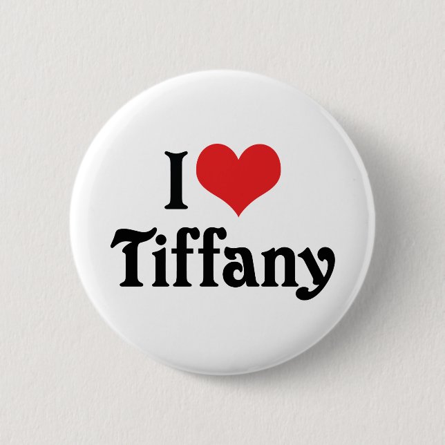 Badge Rond 5 Cm I Love Tiffany (Devant)