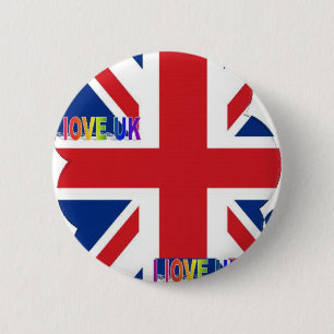 BADGE ROND 5 CM I LOVE UK