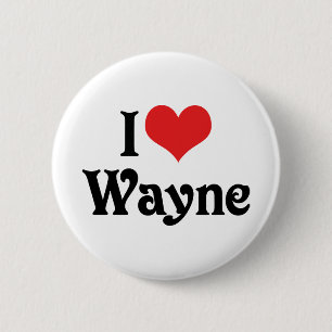 Badge Rond 5 Cm I Love Wayne