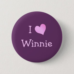 Badge Rond 5 Cm I Love Winnie