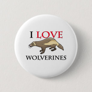 Badge Rond 5 Cm I Love Wolverines
