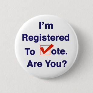 Badge Rond 5 Cm I’m Registered to Vote 2024