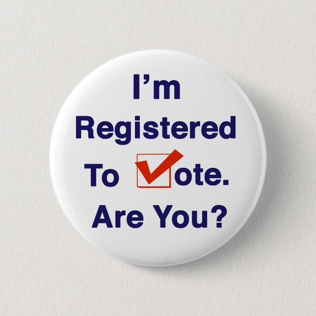 Badge Rond 5 Cm I’m Registered to Vote 2024 (Devant)