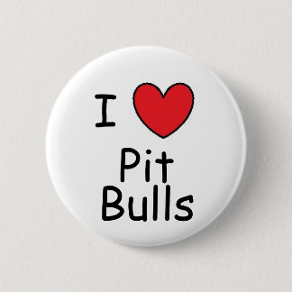 Badge Rond 5 Cm I pitbulls de coeur