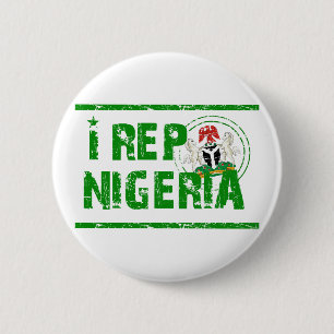 Badge Rond 5 Cm I représentant Nigéria