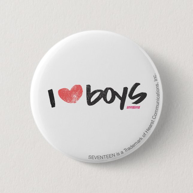 Badge Rond 5 Cm I rose de garçons de coeur (Devant)