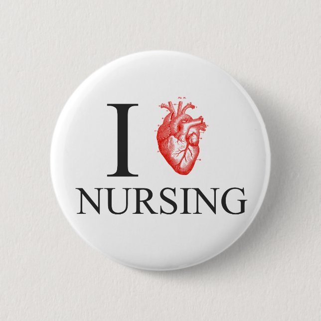 Badge Rond 5 Cm I soins de coeur (Devant)