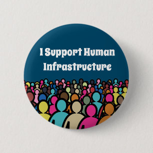 Badge Rond 5 Cm I Soutien aux infrastructures humaines