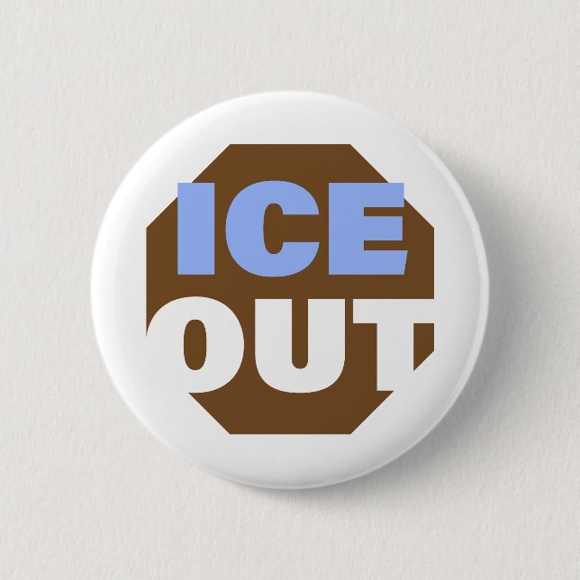BADGE ROND 5 CM ICE OUT (Devant)