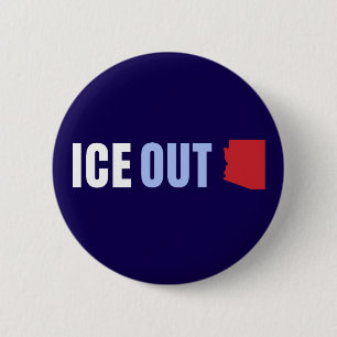 Badge Rond 5 Cm ICE OUT Arizona Anti Trump