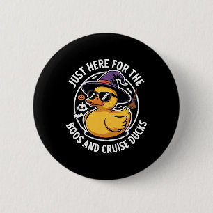 Badge Rond 5 Cm Ici pour les fantômes et les canards de croisière