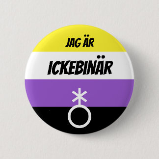 Badge Rond 5 Cm Ickebinär symbole knapp