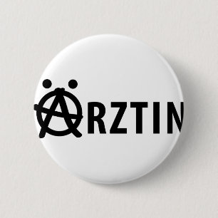 Badge Rond 5 Cm Icône Ärztin