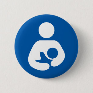 Badge Rond 5 Cm Icône de allaiter/soins