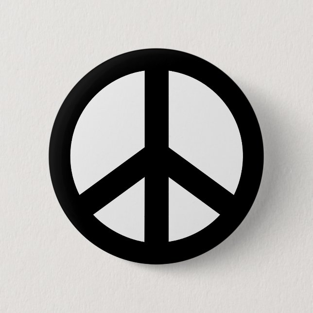 Badge Rond 5 Cm Icône de paix (Devant)
