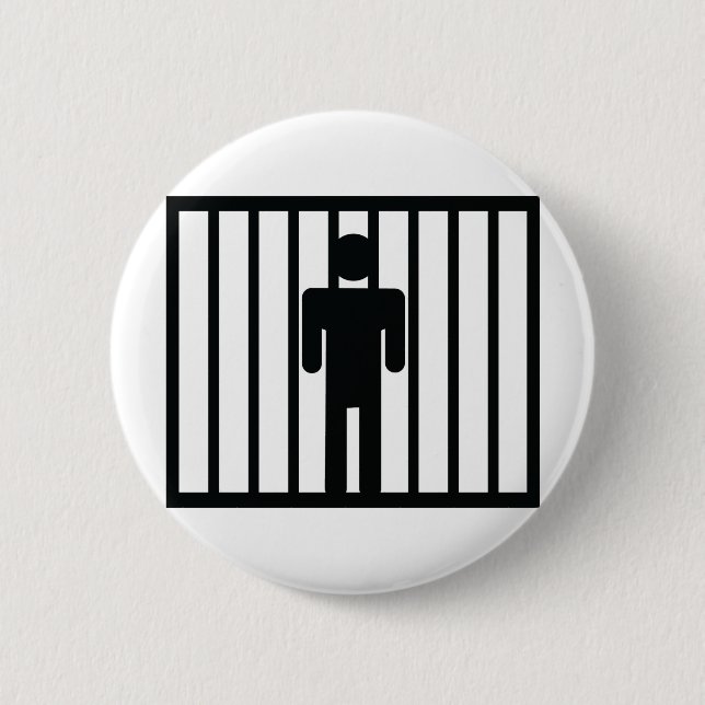 Badge Rond 5 Cm icône de prisonnier (Devant)