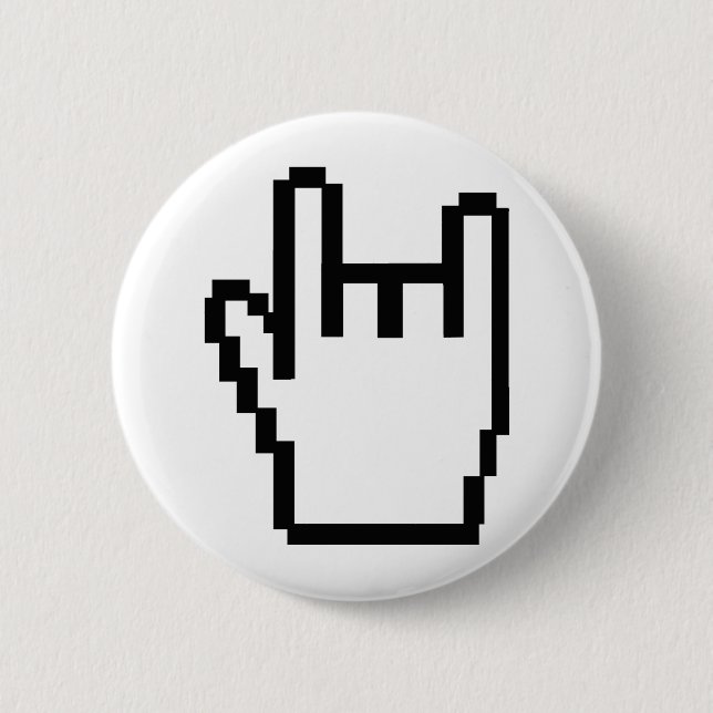 Badge Rond 5 Cm icône de tête de métal noir (Devant)