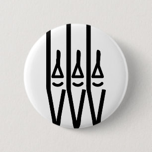 Badge Rond 5 Cm icône des tuyaux d'orgue